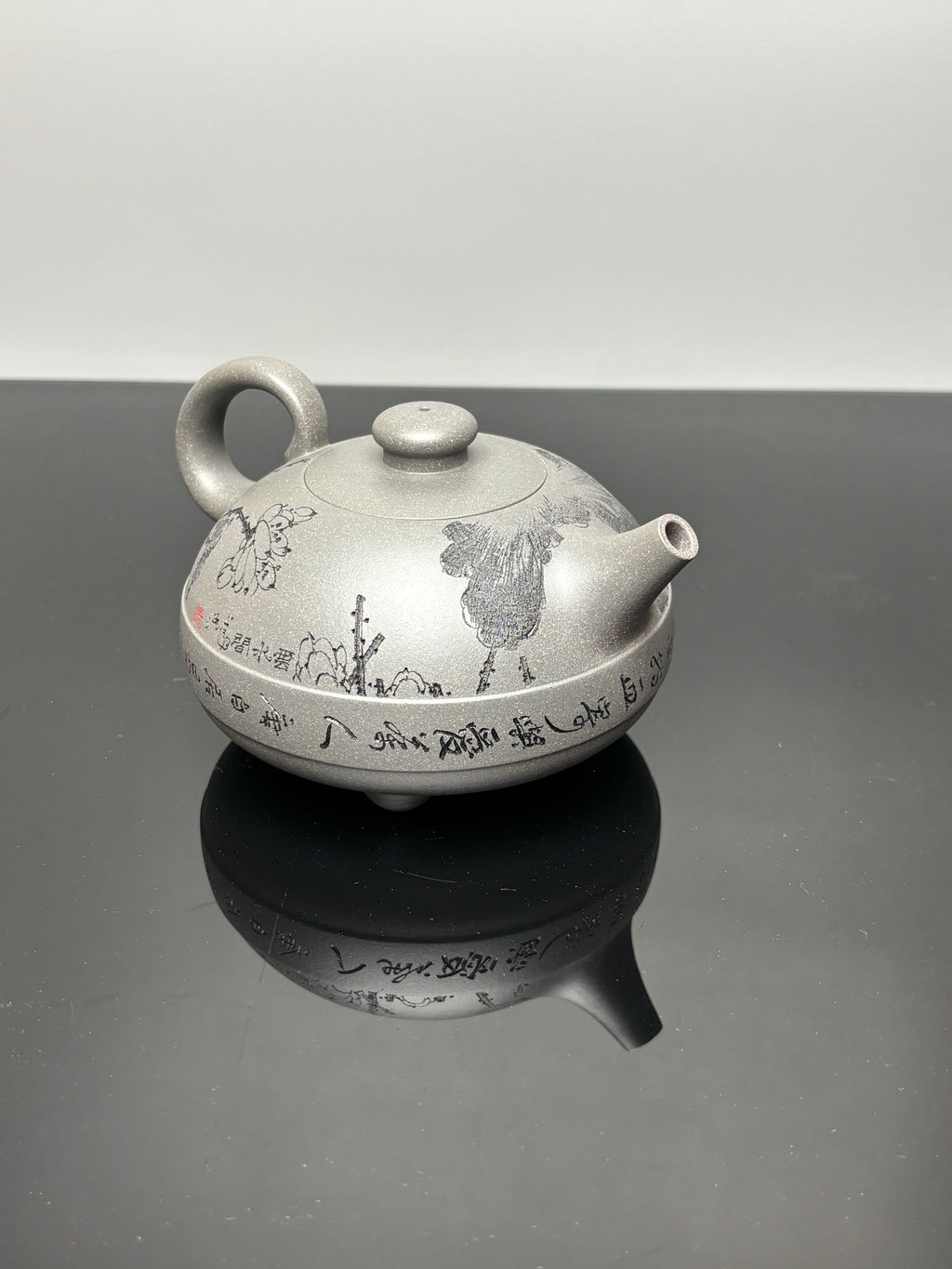中国紫砂界德艺双馨慈善艺术大家·厉上清大拍金奖同款【玉带壶】原矿优质天青泥·460cc