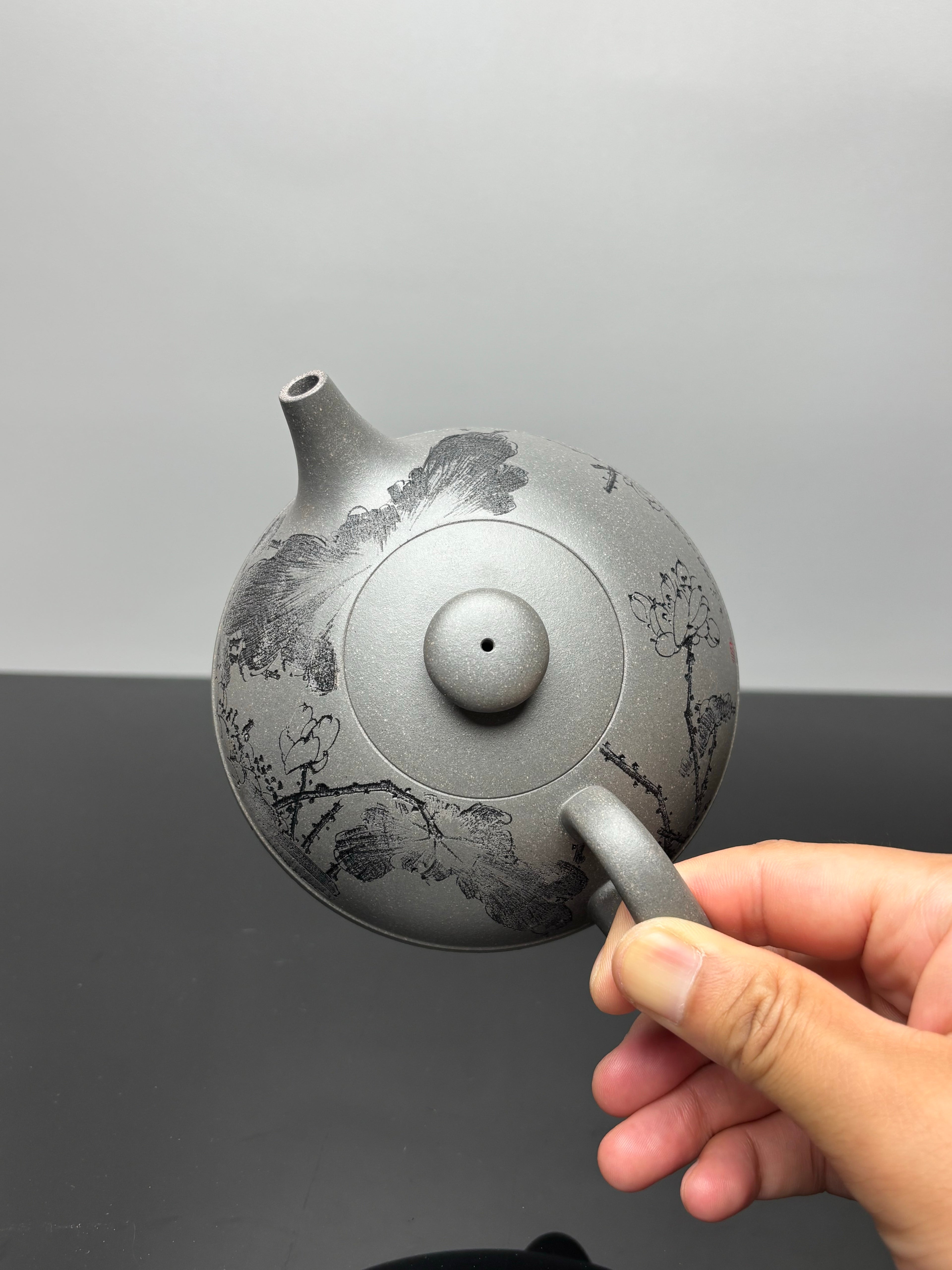 中国紫砂界德艺双馨慈善艺术大家·厉上清大拍金奖同款【玉带壶】原矿优质天青泥·460cc