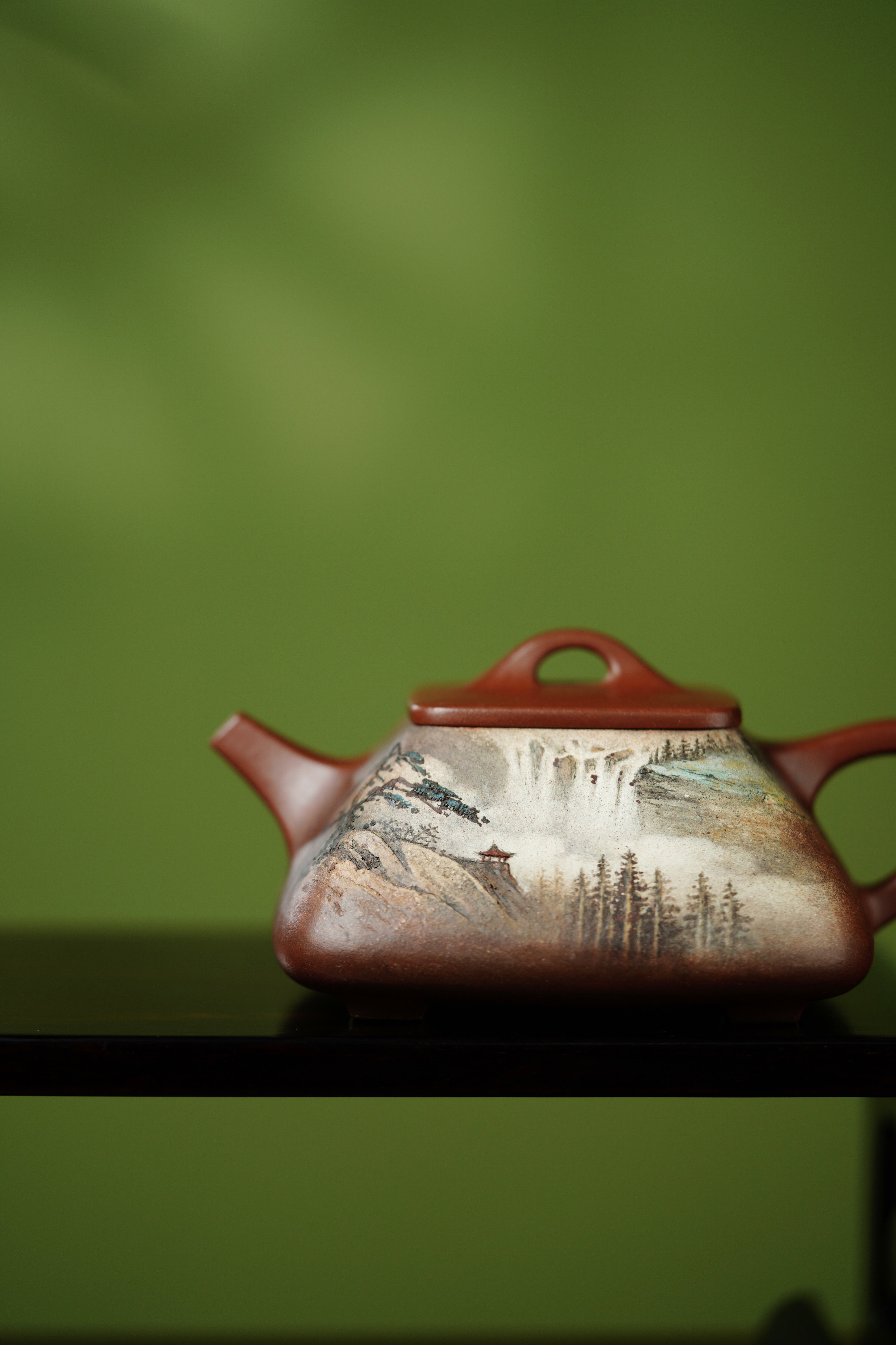 双宗师合璧·紫砂史巅峰 🇨🇳 紫砂界天花板｜何光宏·邱玉林联袂创作孤品《四方石瓢》原矿优质底槽清·270cc