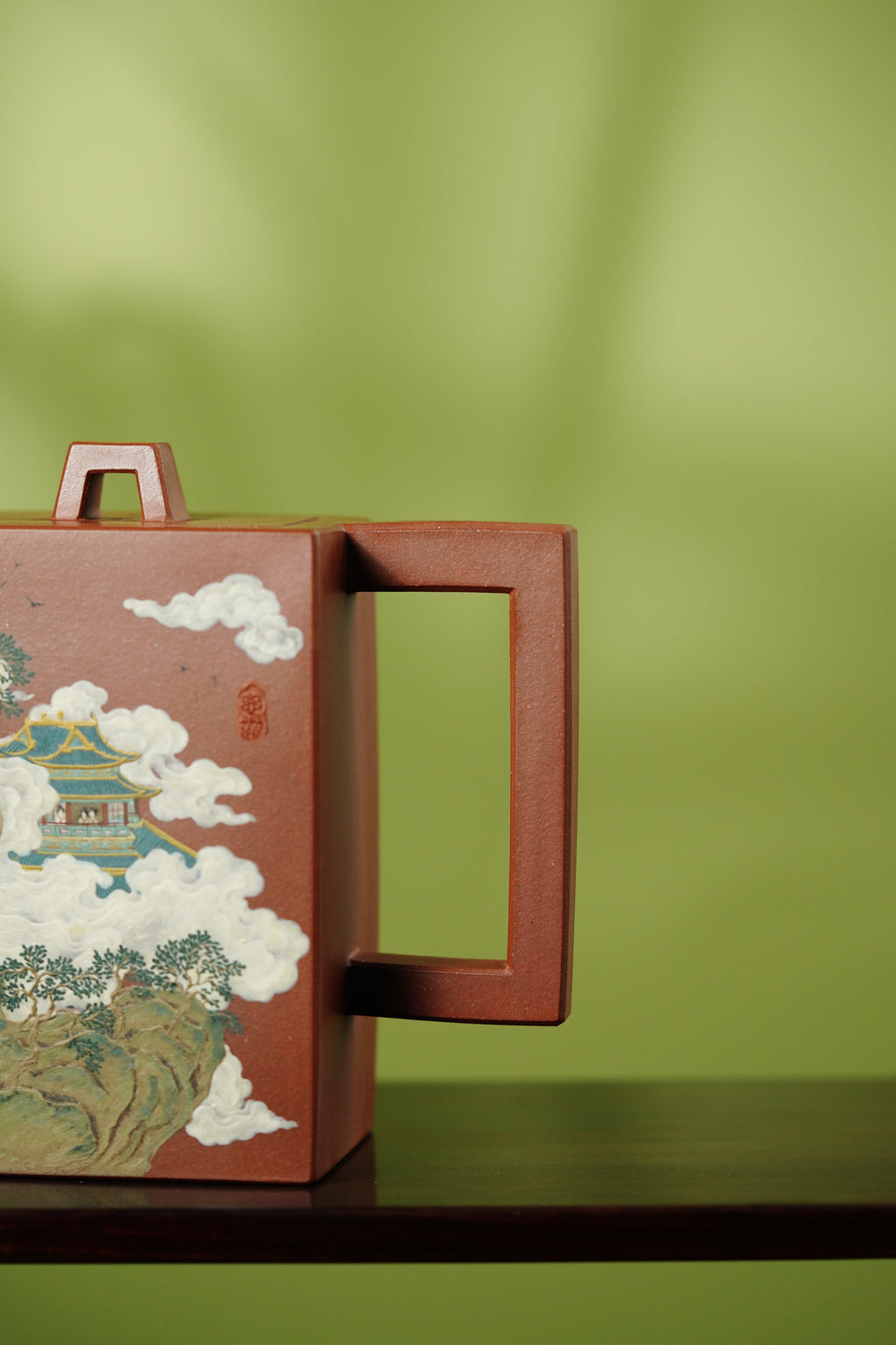 稀世典藏·紫砂孤品｜沈更轶×邱玉林 联诀巅峰之作【砖方壶】原矿优质底槽清·500cc