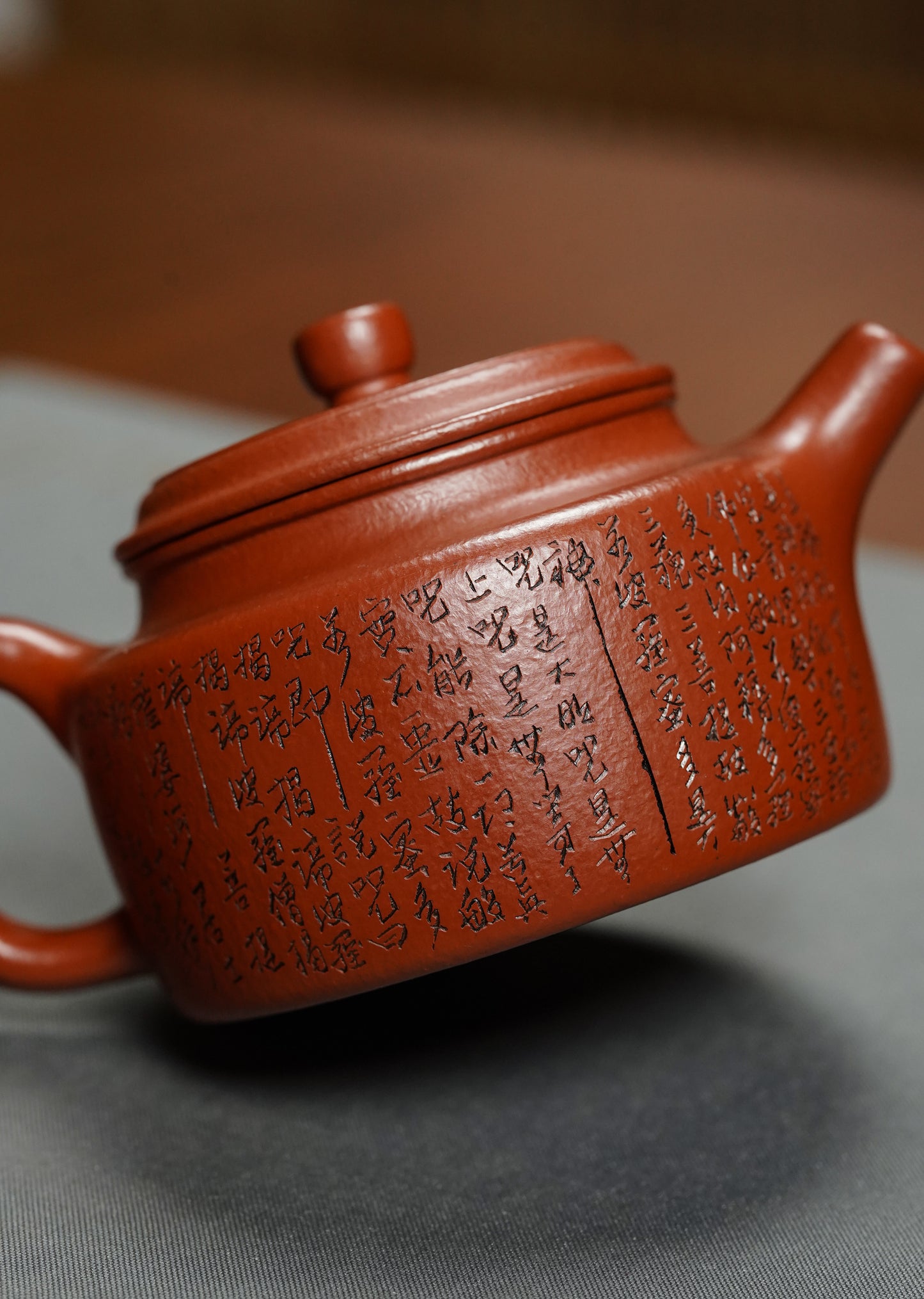 郑求标大师｜三心经至尊禅意臻品【德钟壶】原矿优质朱泥·130cc
