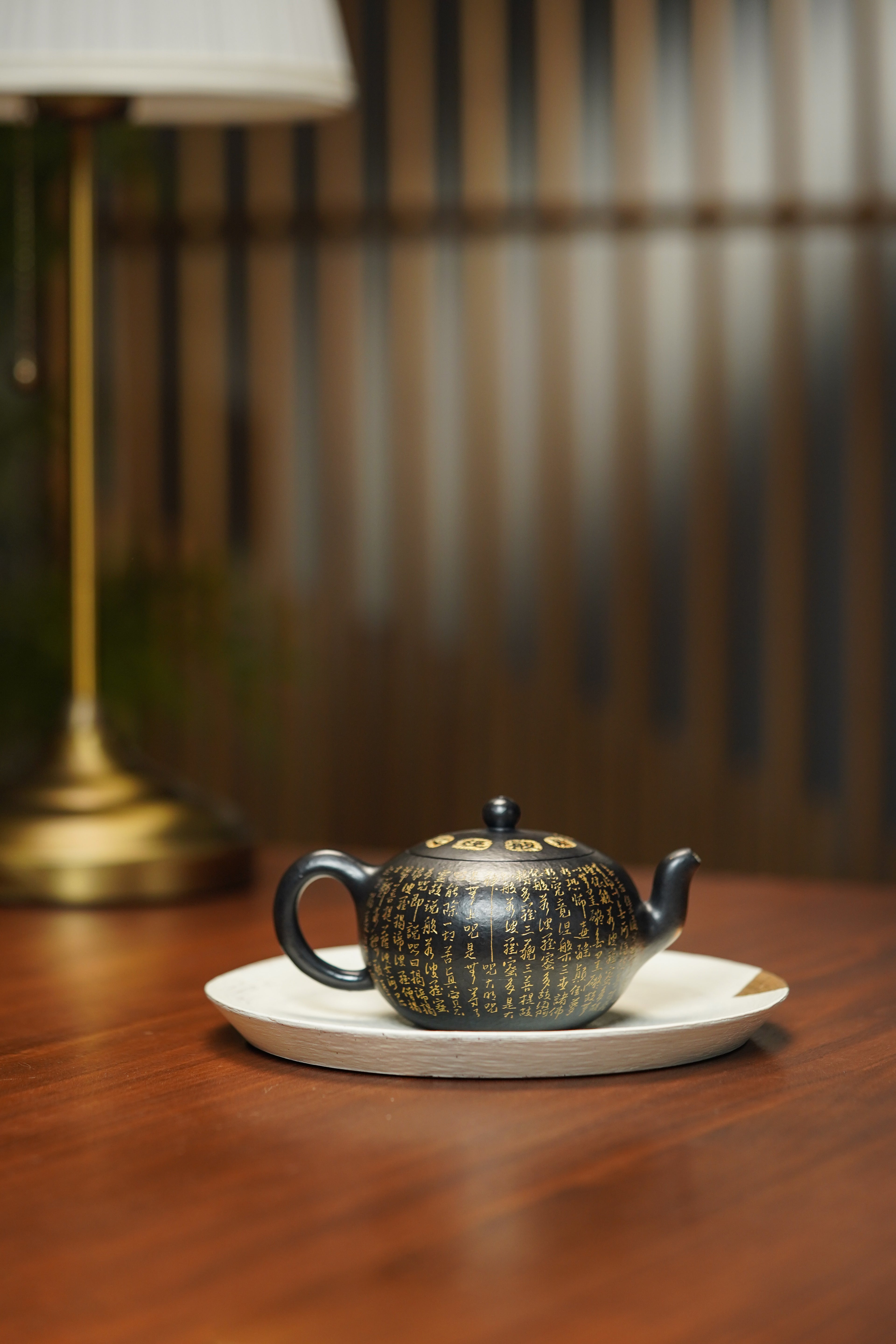 一器藏心经·紫砂纳万福｜郑求标大师｜双心经至尊禅意臻品【一粒珠壶】原矿优质朱泥还原烧·230cc