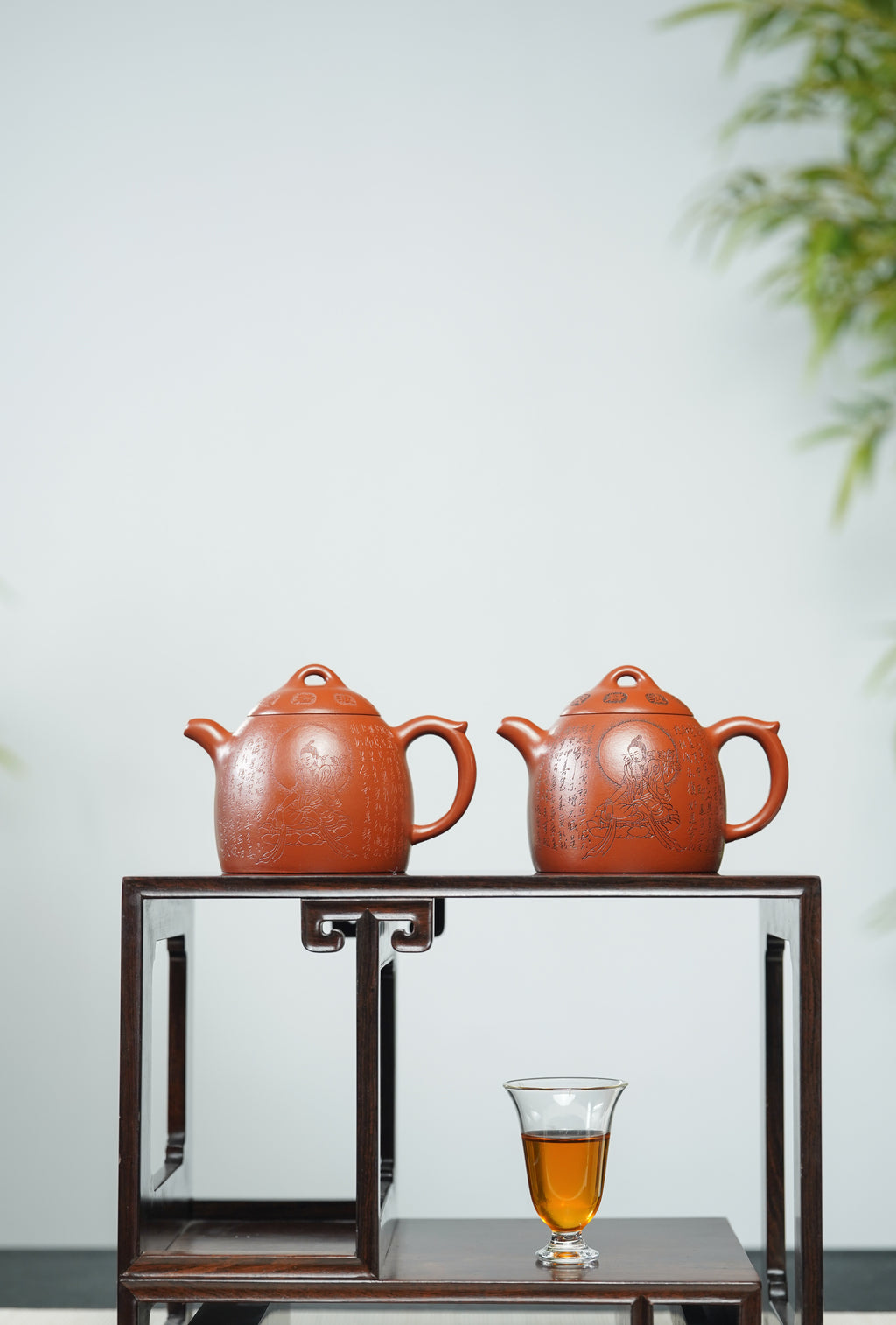 一器藏心经·紫砂纳万福｜郑求标大师｜双心经至尊禅意臻品【心经秦权壶】原矿优质朱泥·250cc
