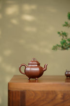 耿浩方器 礼藏双绝｜紫砂界80后方器巨匠巅峰臻品《三足水平壶》原矿优质底槽清·230cc