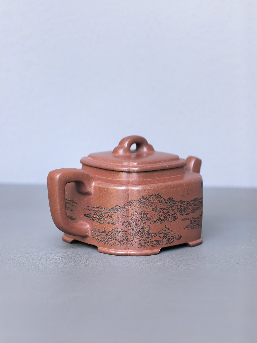 宏林山水·礼藏天下｜陈宏林大师传世巅峰臻品【四方桥鼎壶】原矿优质底槽清·180cc
