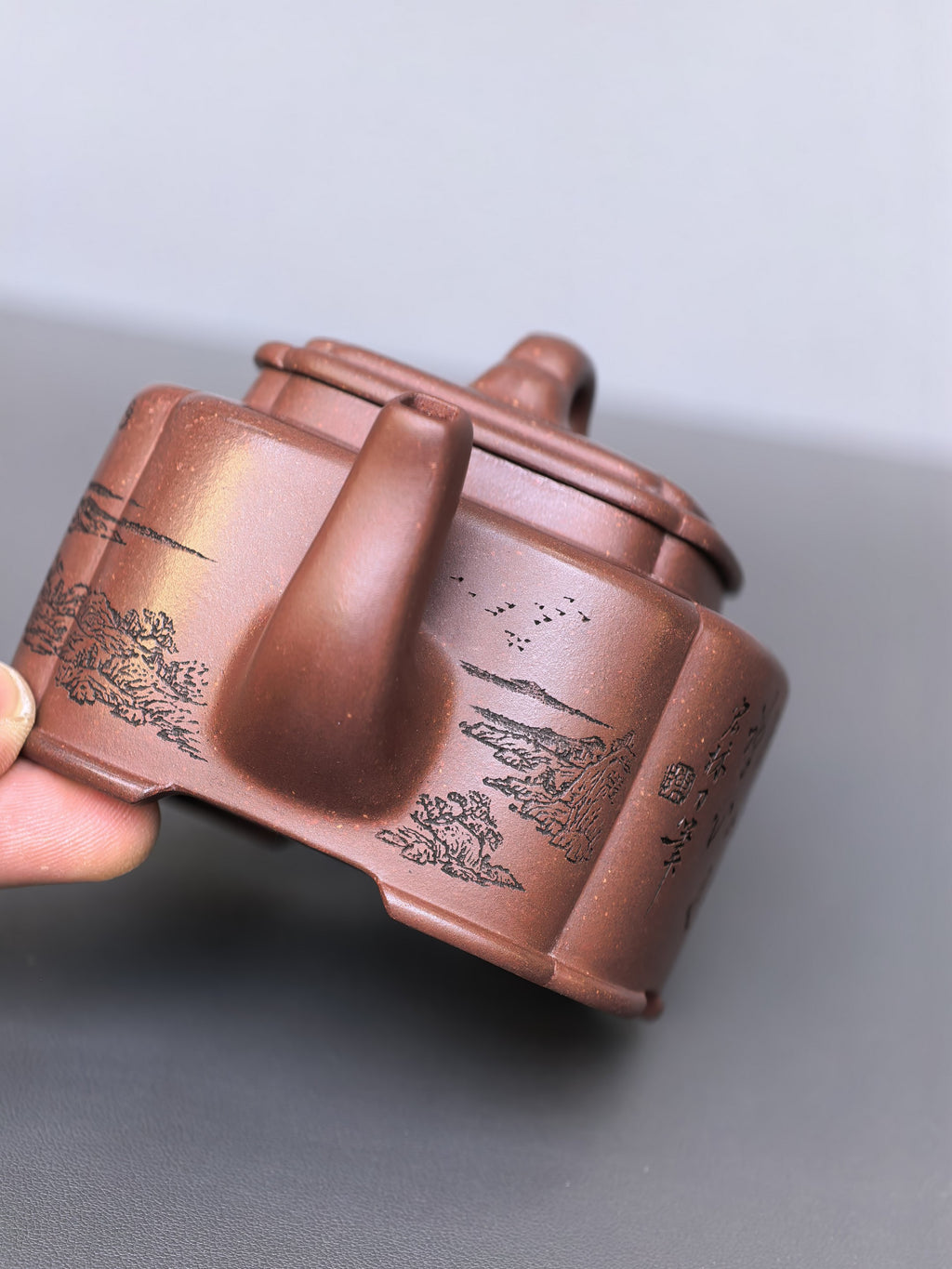 宏林山水·礼藏天下｜陈宏林大师传世巅峰臻品【四方桥鼎壶】原矿优质底槽清·180cc