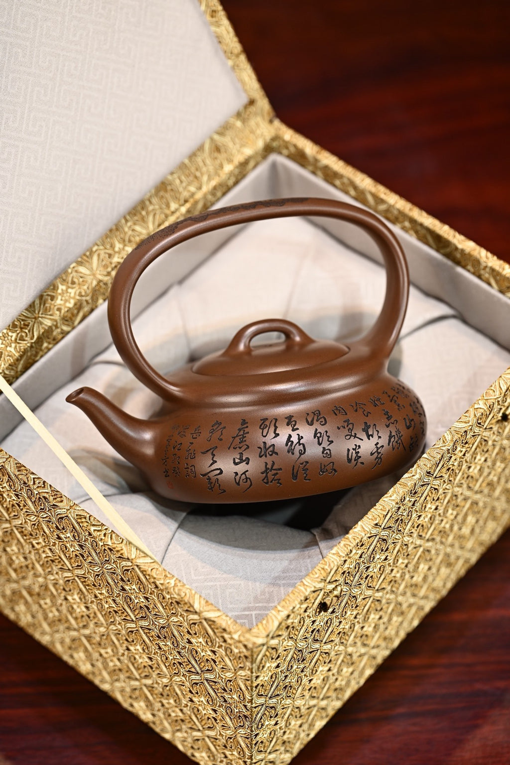 同乐提梁·全手工 正高工许学芳作品 /容量380cc/一厂紫泥