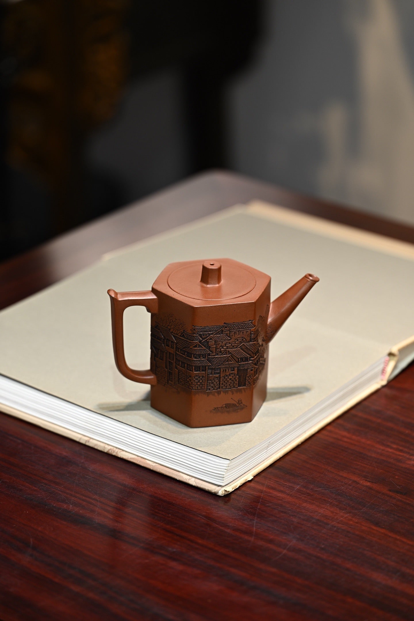 六方水乡·全手工/正高工许学芳作品 容量410cc/一厂红泥