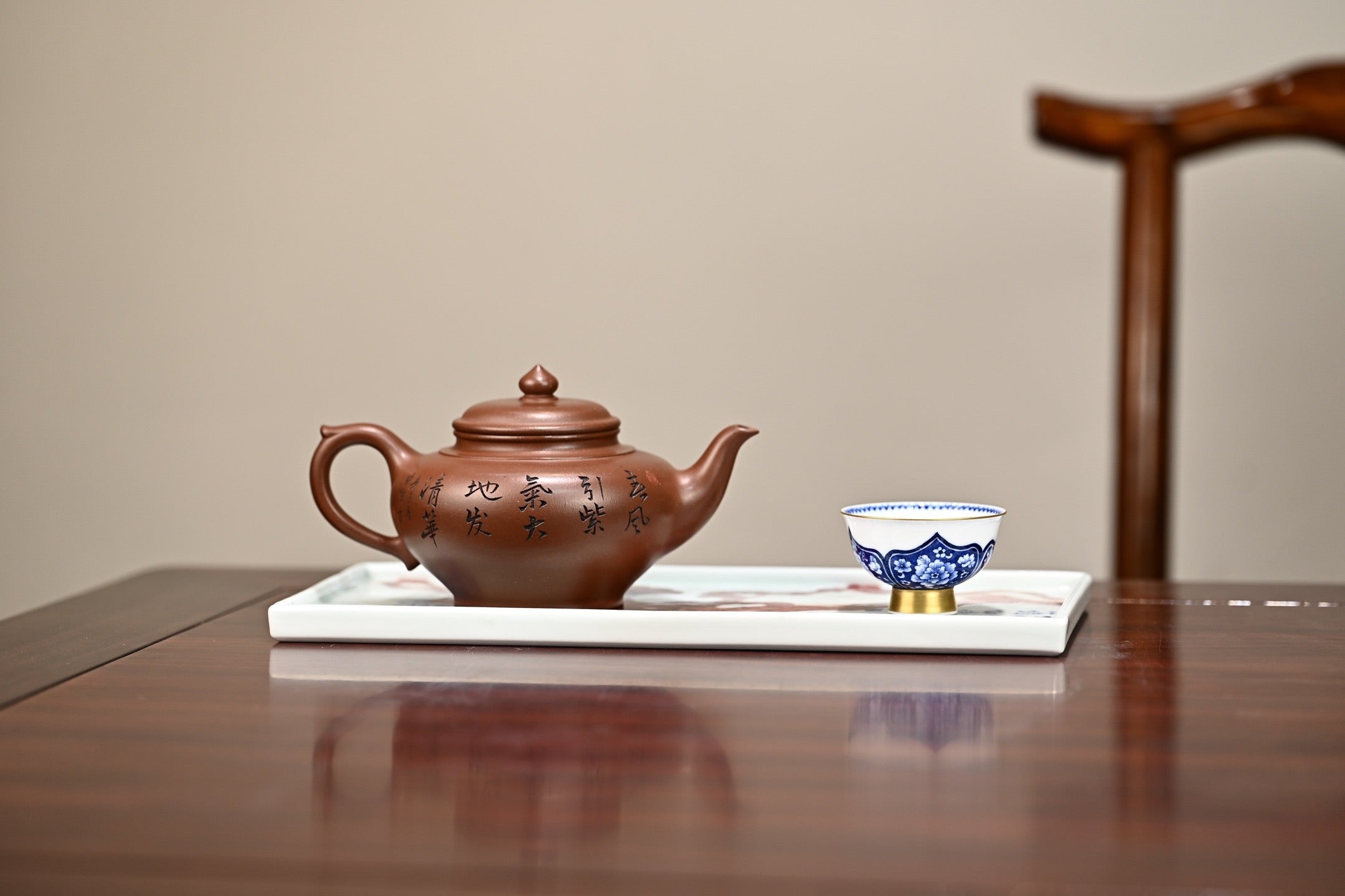 山水笑樱·全手工 /正高工许学芳作品/容量420cc/一厂紫泥