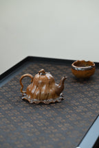 秋菏套组·全手工 /花器实力派陶手原创作品  /壶250cc/杯130cc/极品老段柴烧