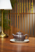 昌鸿紫砂 礼藏至尊｜双国大师李昌鸿臻品《筋纹圆仕壶》收藏送礼皆宜重器  原矿优质老紫泥·410cc