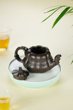 范大生嫡脉｜范秀芳制 范伟群装饰｜双省大师联诀紫砂臻品《南瓜壶》原矿优质紫泥·420cc