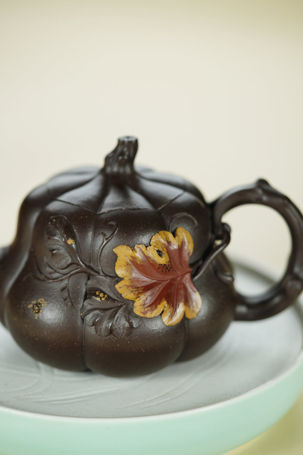 范大生嫡脉｜范秀芳制 范伟群装饰｜双省大师联诀紫砂臻品《南瓜壶》原矿优质紫泥·420cc
