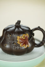 范大生嫡脉｜范秀芳制 范伟群装饰｜双省大师联诀紫砂臻品《南瓜壶》原矿优质紫泥·420cc