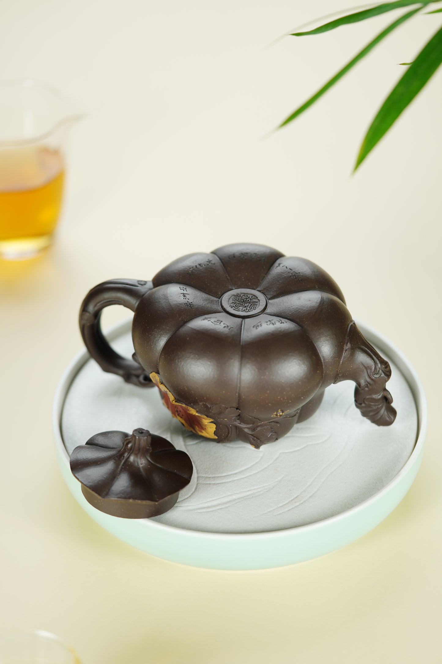 范大生嫡脉｜范秀芳制 范伟群装饰｜双省大师联诀紫砂臻品《南瓜壶》原矿优质紫泥·420cc