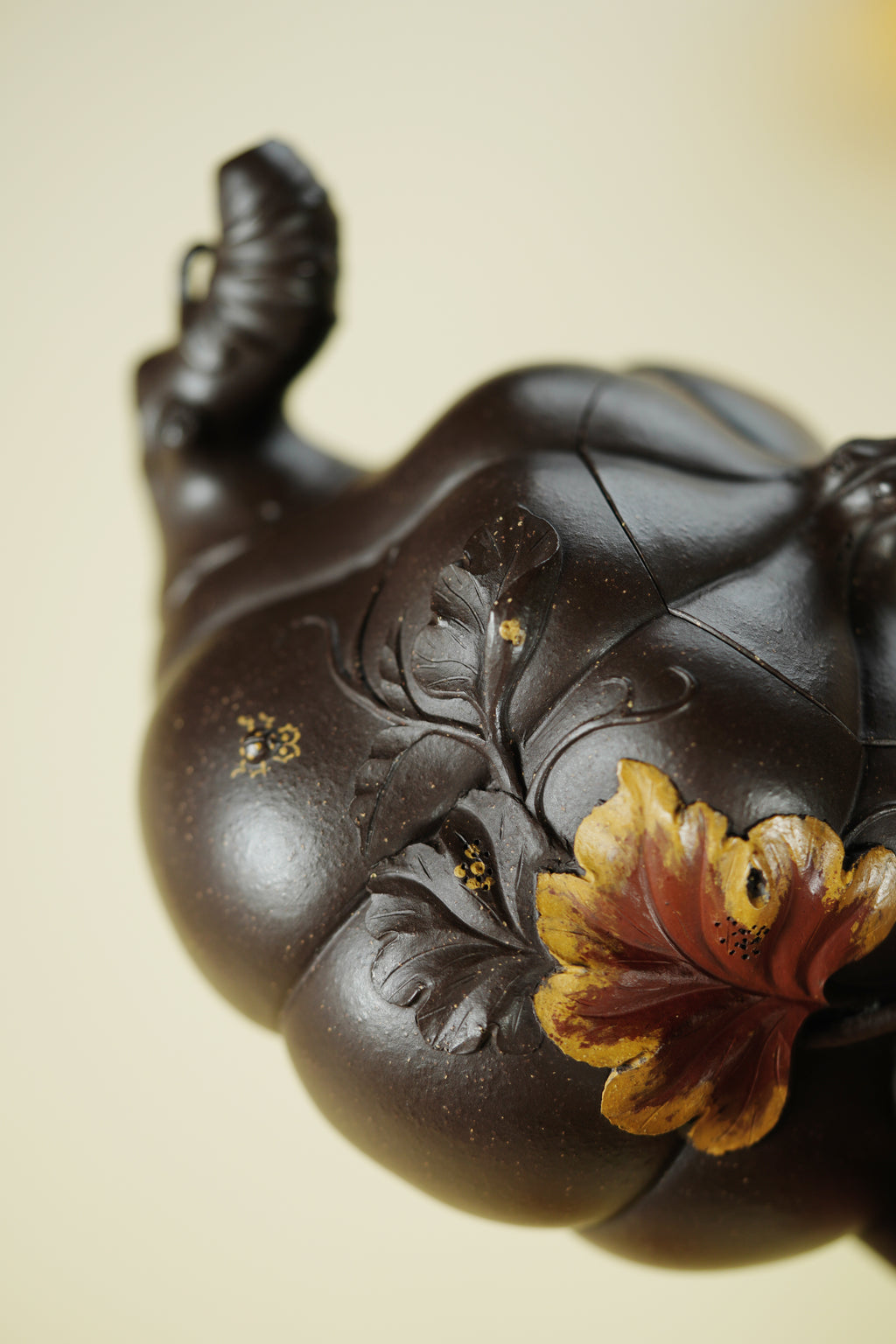 范大生嫡脉｜范秀芳制 范伟群装饰｜双省大师联诀紫砂臻品《南瓜壶》原矿优质紫泥·420cc
