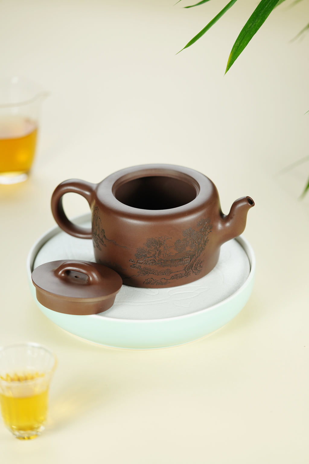 范大生嫡脉｜范秀芳制 范伟群装饰｜双省大师联诀紫砂臻品《云柱壶》原矿优质紫泥·450cc