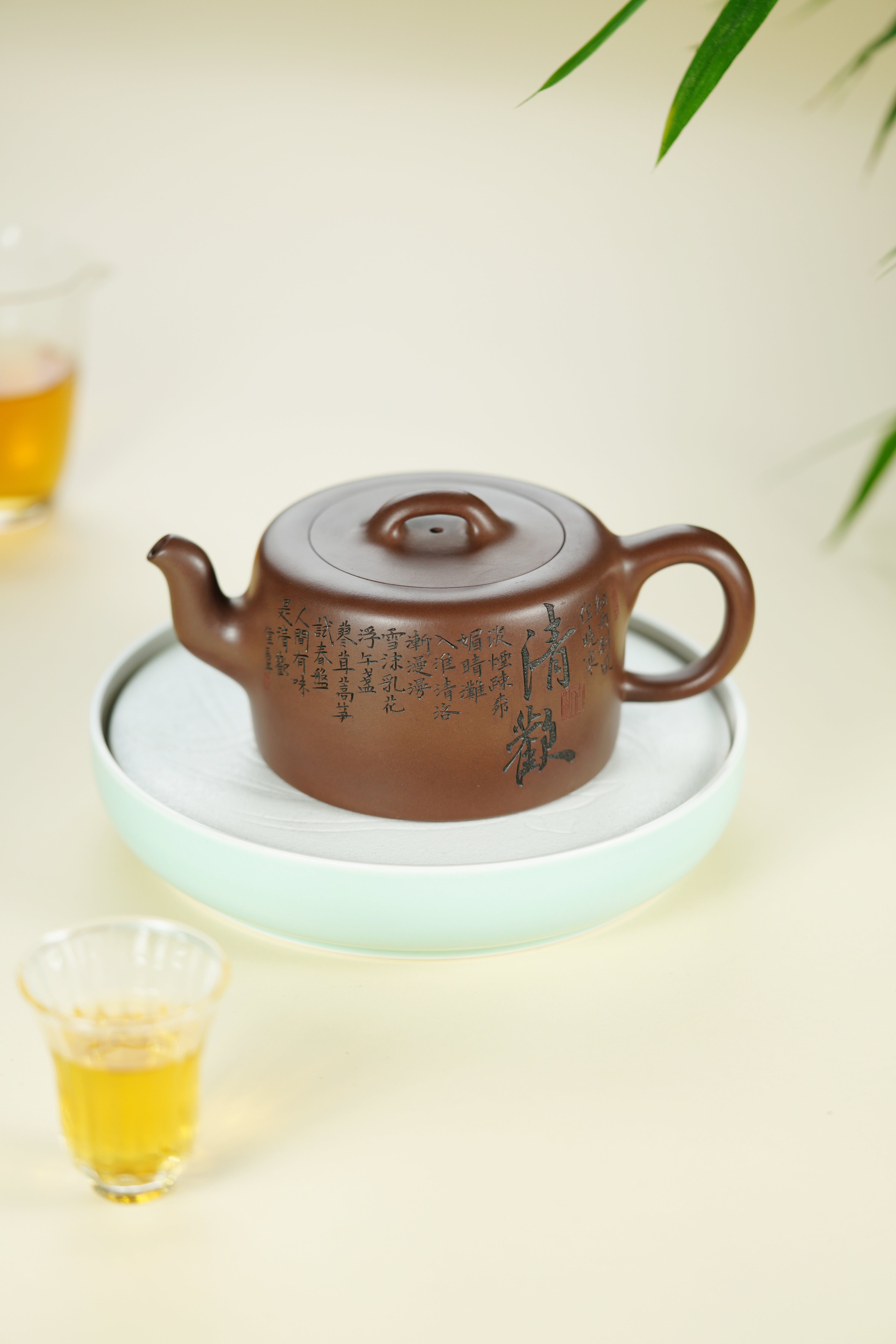 范大生嫡脉｜范秀芳制 范伟群装饰｜双省大师联诀紫砂臻品《云柱壶》原矿优质紫泥·450cc