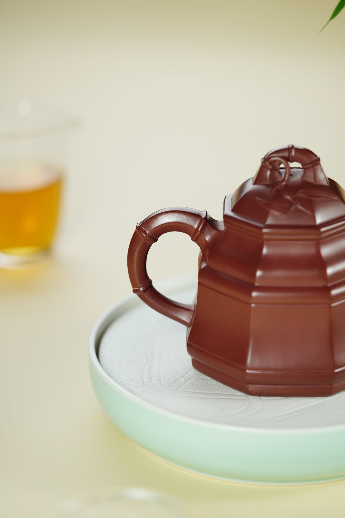 范大生嫡脉｜范秀芳制 范伟群装饰｜双省大师联诀紫砂臻品《八方竹鼎壶》原矿优质龙血砂·450cc