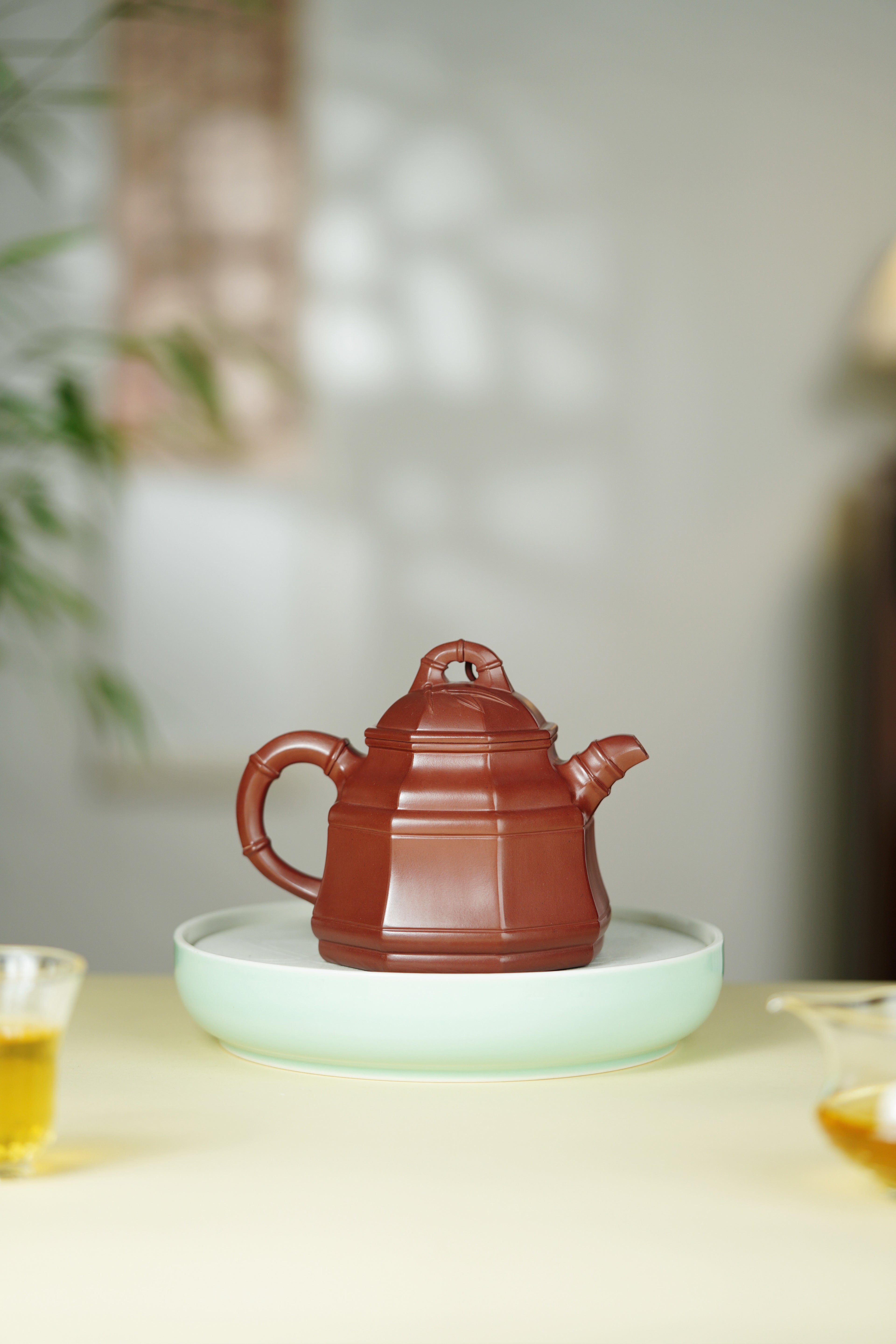 范大生嫡脉｜范秀芳制 范伟群装饰｜双省大师联诀紫砂臻品《八方竹鼎壶》原矿优质龙血砂·450cc