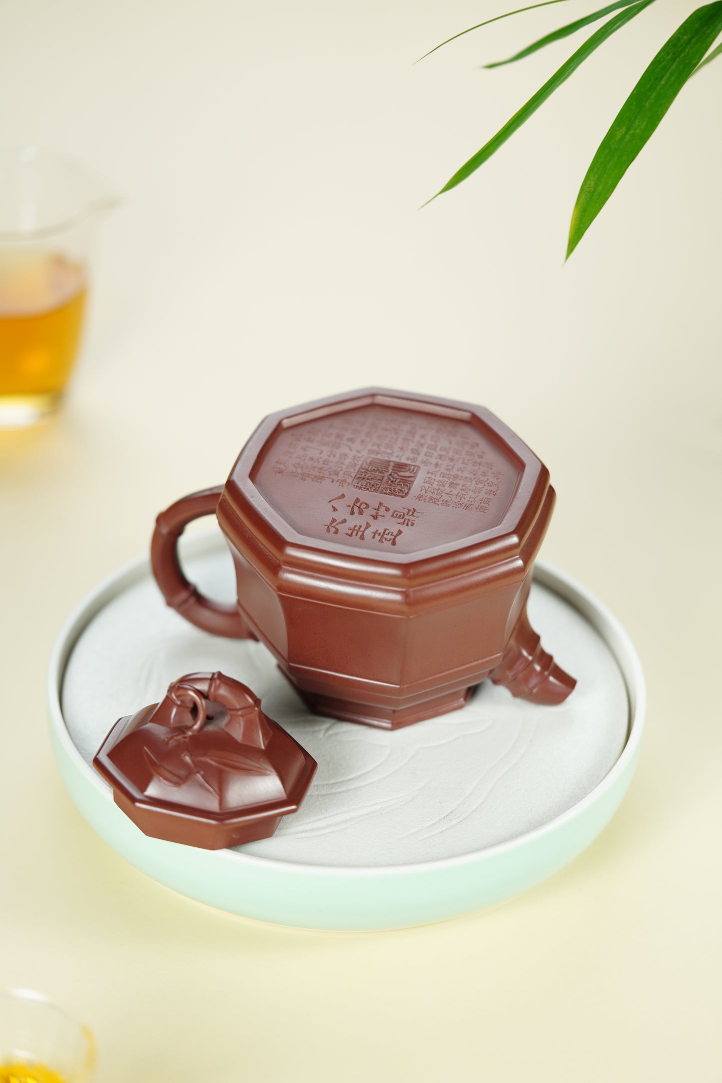 范大生嫡脉｜范秀芳制 范伟群装饰｜双省大师联诀紫砂臻品《八方竹鼎壶》原矿优质龙血砂·450cc