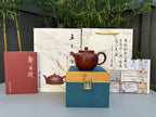 一器藏心经·紫砂纳万福｜郑求标大师｜至尊禅意臻品【平盖莲子壶】原矿优质朱泥·260cc