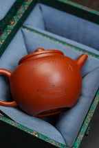 一器藏心经·紫砂纳万福｜郑求标大师｜至尊禅意臻品【平盖莲子壶】原矿优质朱泥·260cc