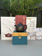 一器藏心经·紫砂纳万福｜郑求标大师｜双心经至尊禅意臻品【秦权壶】原矿优质底槽清还原烧·350cc