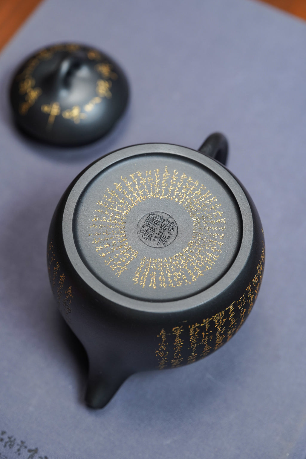 一器藏心经·紫砂纳万福｜郑求标大师｜双心经至尊禅意臻品【秦权壶】原矿优质底槽清还原烧·350cc
