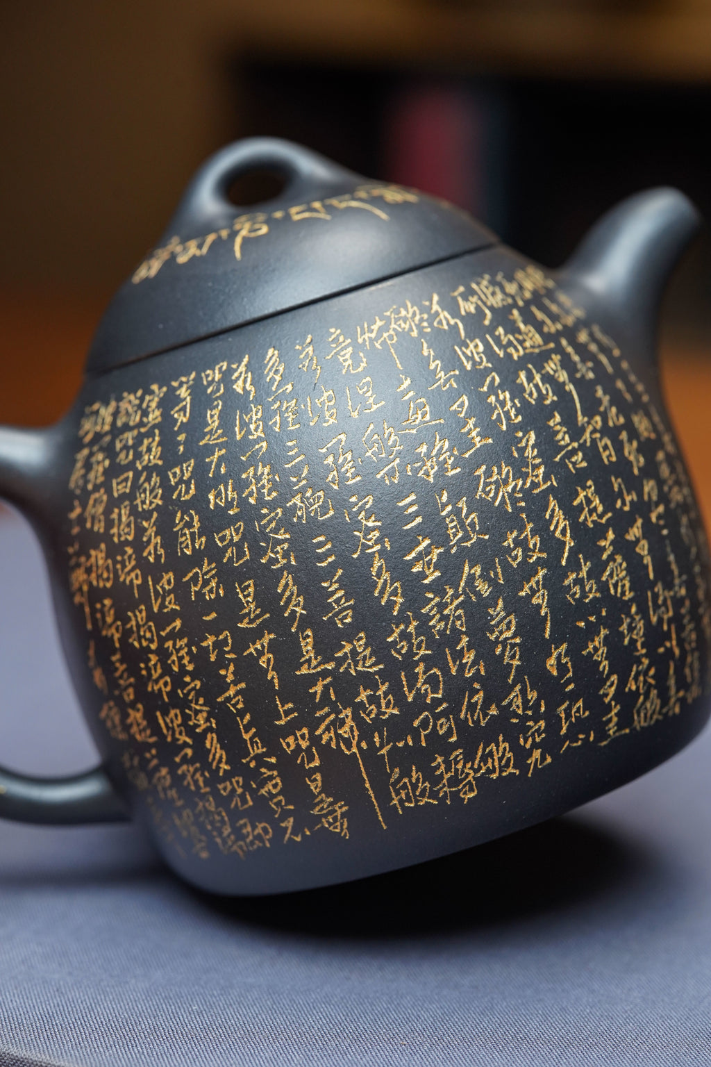 一器藏心经·紫砂纳万福｜郑求标大师｜双心经至尊禅意臻品【秦权壶】原矿优质底槽清还原烧·350cc
