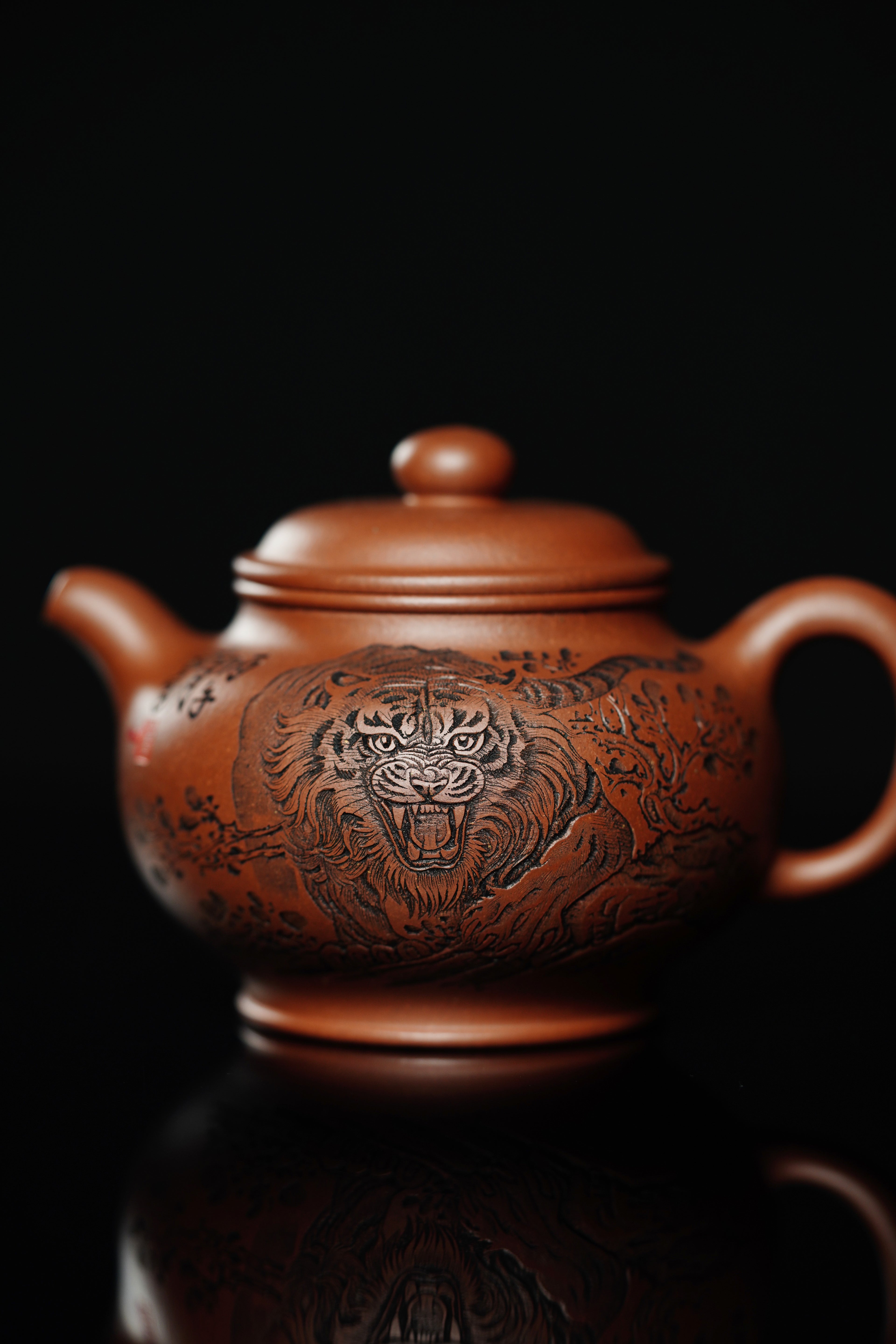中华神刀·刻绘巅峰｜杨喜雨大师顶流臻品《掇只壶》十二生肖虎 原矿优质底槽清·280cc