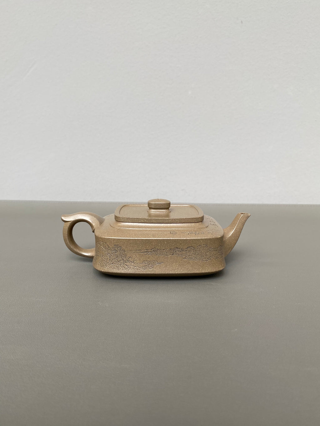 宏林山水·礼藏天下｜陈宏林大师传世巅峰臻品【四方观山壶】业界标杆·原矿优质松华青段泥·160cc