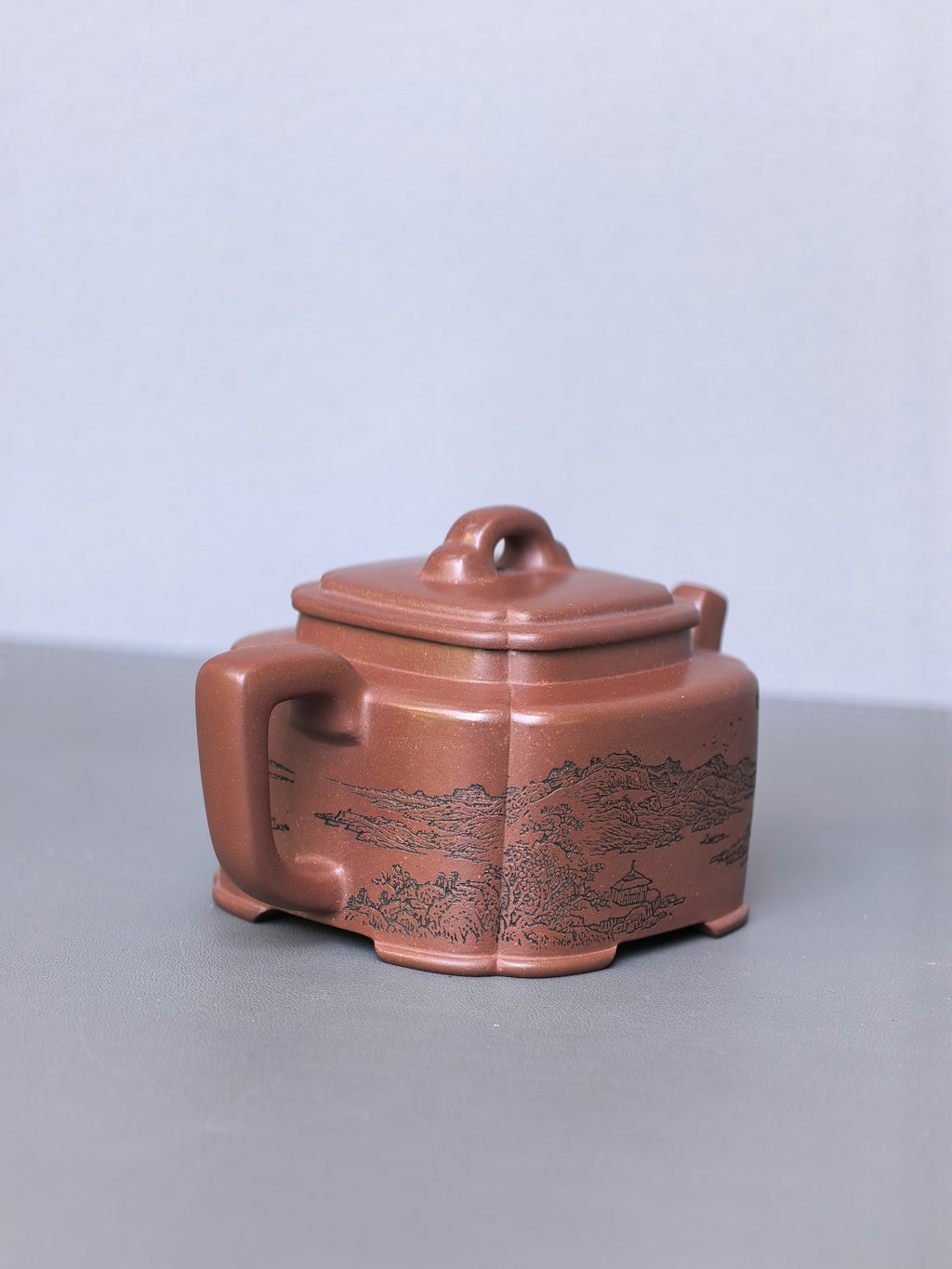 宏林山水·礼藏天下｜陈宏林大师传世巅峰臻品【四方桥鼎壶】业界标杆 原矿优质底槽清·180cc
