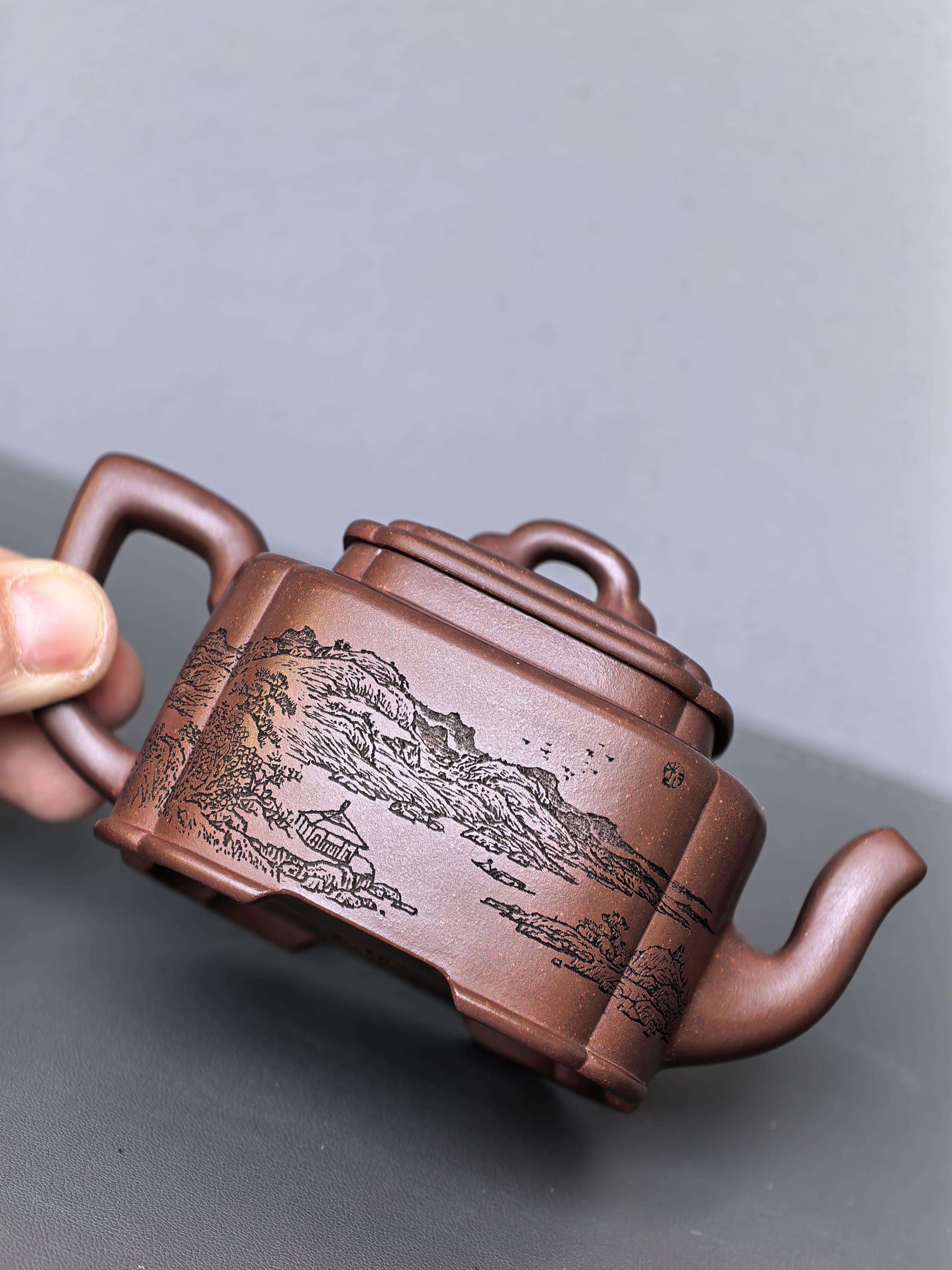 宏林山水·礼藏天下｜陈宏林大师传世巅峰臻品【四方桥鼎壶】业界标杆 原矿优质底槽清·180cc