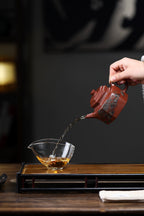 彩刻江山 礼藏之巅｜紫砂界彩刻山水标杆·李峰臻品《六方德钟壶》礼藏双绝 传世重器原矿优质底槽清·230cc