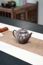 彩刻江山 礼藏之巅｜紫砂界彩刻山水标杆·李峰臻品《香梅壶》原矿优质天清泥·400cc