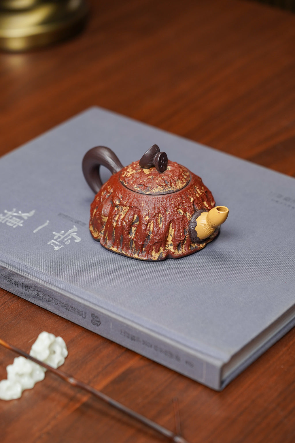 范泽锋高徒·邱爽紫砂潜力重器《莲藕壶》原矿优质老紫泥·160cc