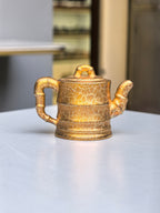 范泽锋高徒·邱爽紫砂潜力重器《节节高升壶》原矿优质底槽清·230cc（黄金贝壳烧）