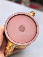范泽锋高徒·邱爽紫砂潜力重器《节节高升壶》原矿优质底槽清·230cc（黄金贝壳烧）