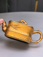 范泽锋高徒·邱爽紫砂潜力重器《竹段套组》优质苏门答腊青·260cc（黄金贝壳烧）