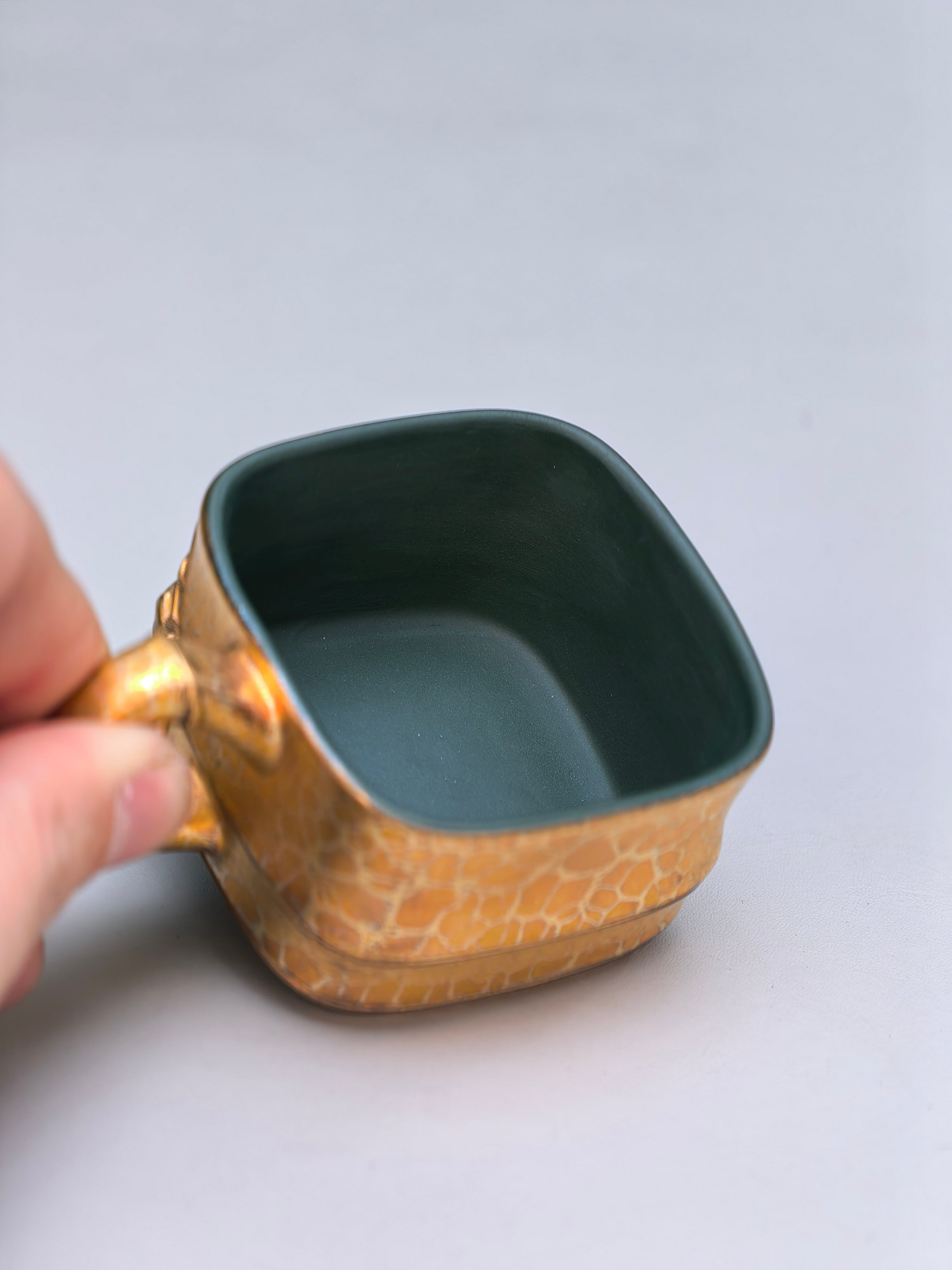 范泽锋高徒·邱爽紫砂潜力重器《竹段套组》优质苏门答腊青·260cc（黄金贝壳烧）