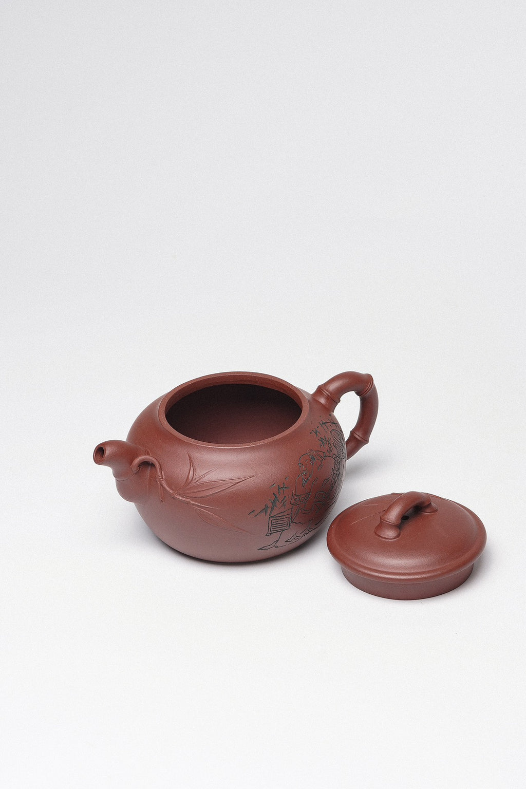 紫砂臻品·礼藏首选｜周建春大师扛鼎之作《竹韵壶》原矿优质底槽清·360cc