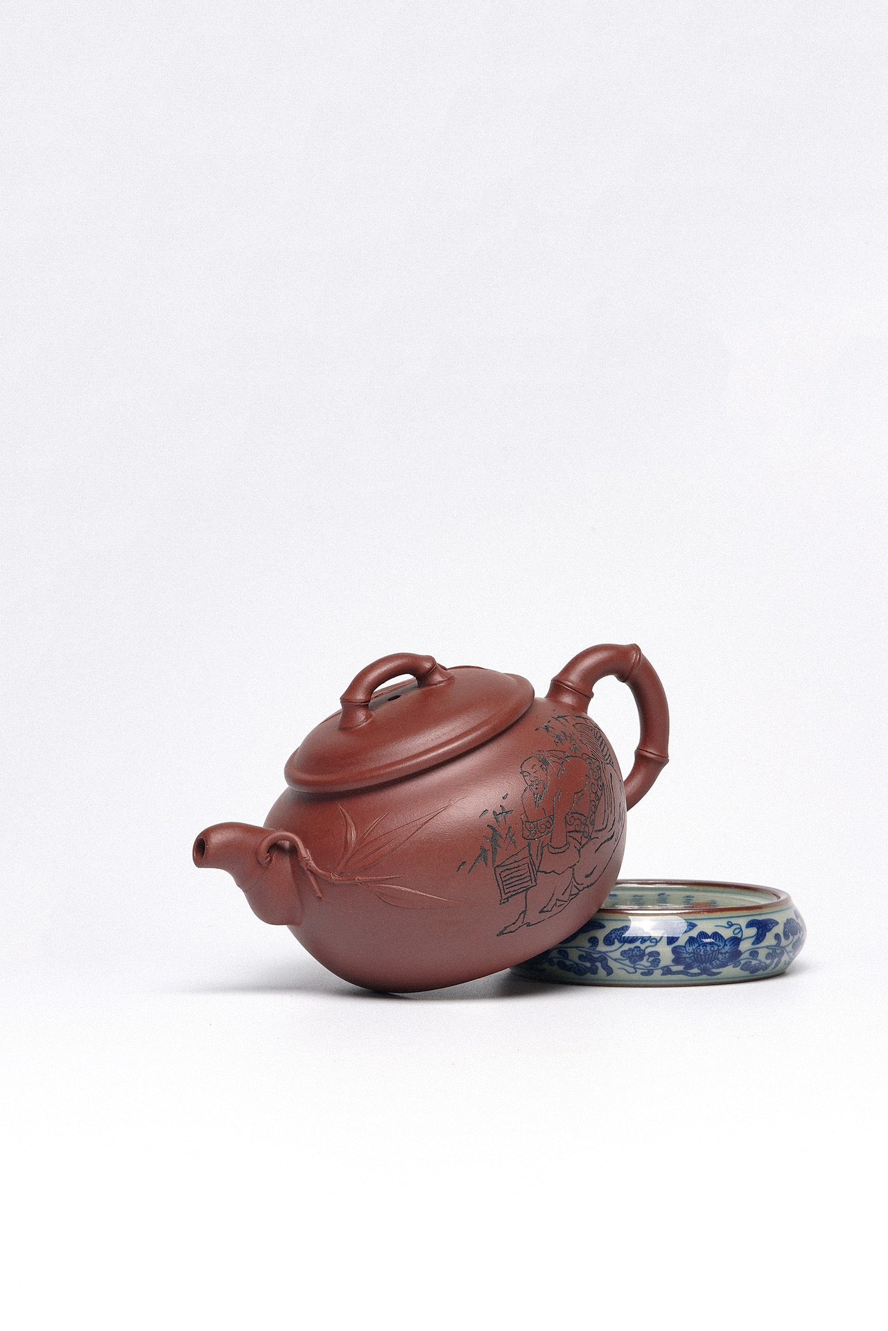 紫砂臻品·礼藏首选｜周建春大师扛鼎之作《竹韵壶》原矿优质底槽清·360cc