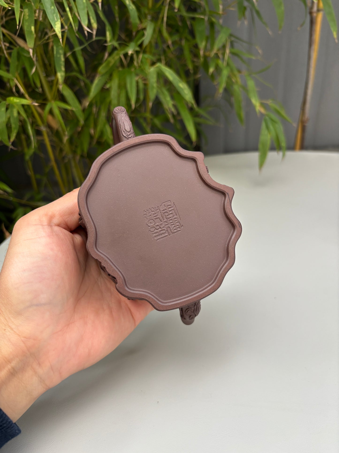 紫砂臻品·礼藏首选｜周建春大师扛鼎之作《双色松桩组壶》原矿优质老紫泥·220cc