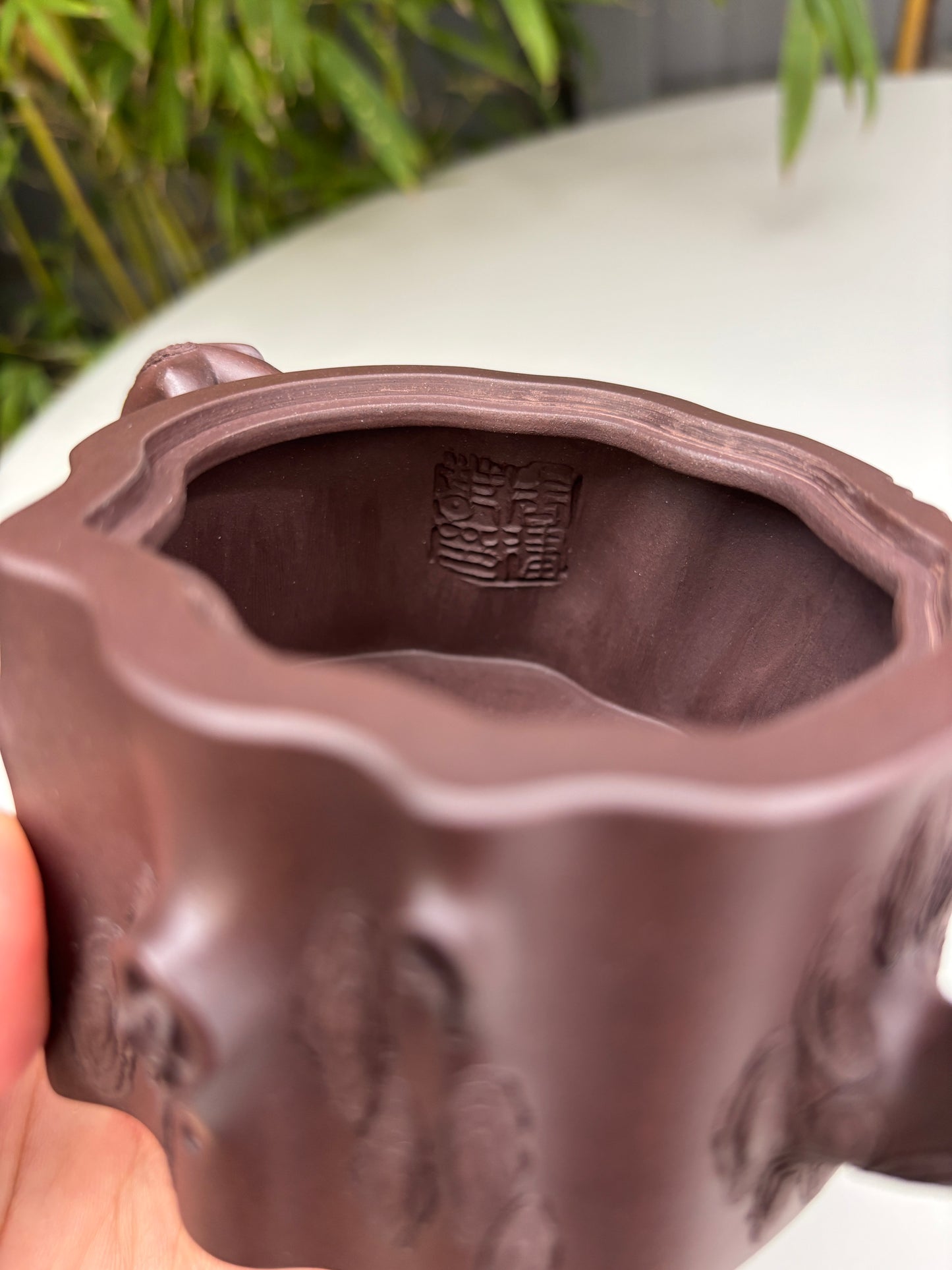 紫砂臻品·礼藏首选｜周建春大师扛鼎之作《双色松桩组壶》原矿优质老紫泥·220cc
