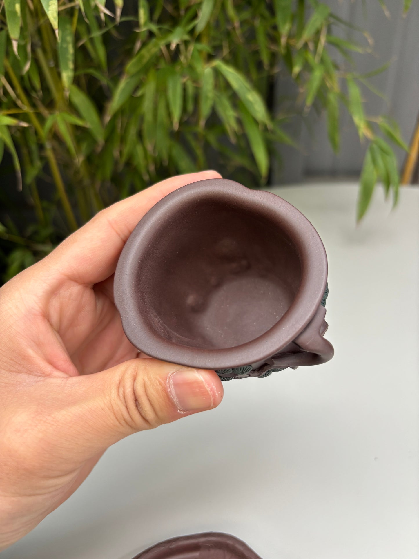 紫砂臻品·礼藏首选｜周建春大师扛鼎之作《双色松桩组壶》原矿优质老紫泥·220cc