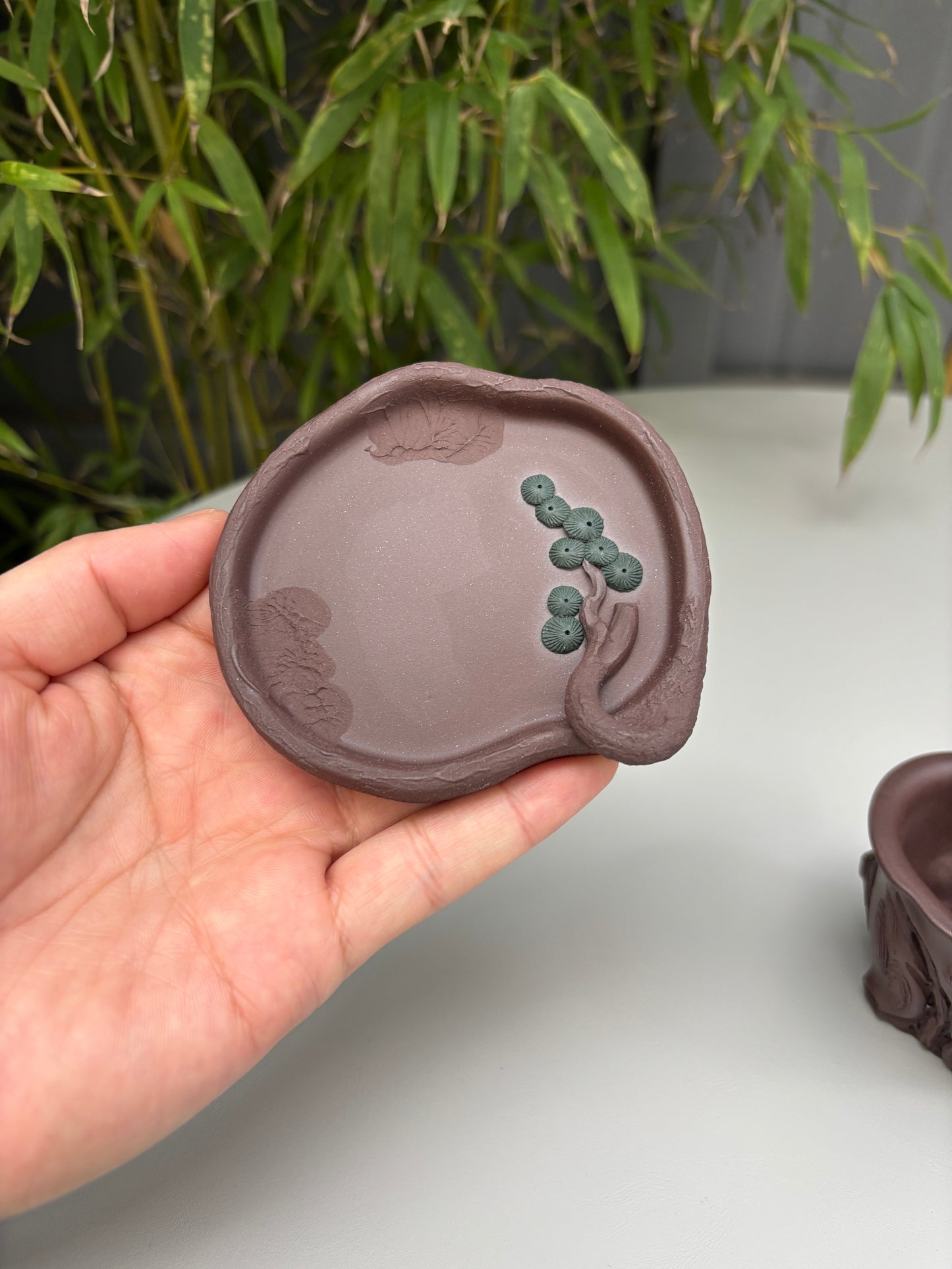 紫砂臻品·礼藏首选｜周建春大师扛鼎之作《双色松桩组壶》原矿优质老紫泥·220cc