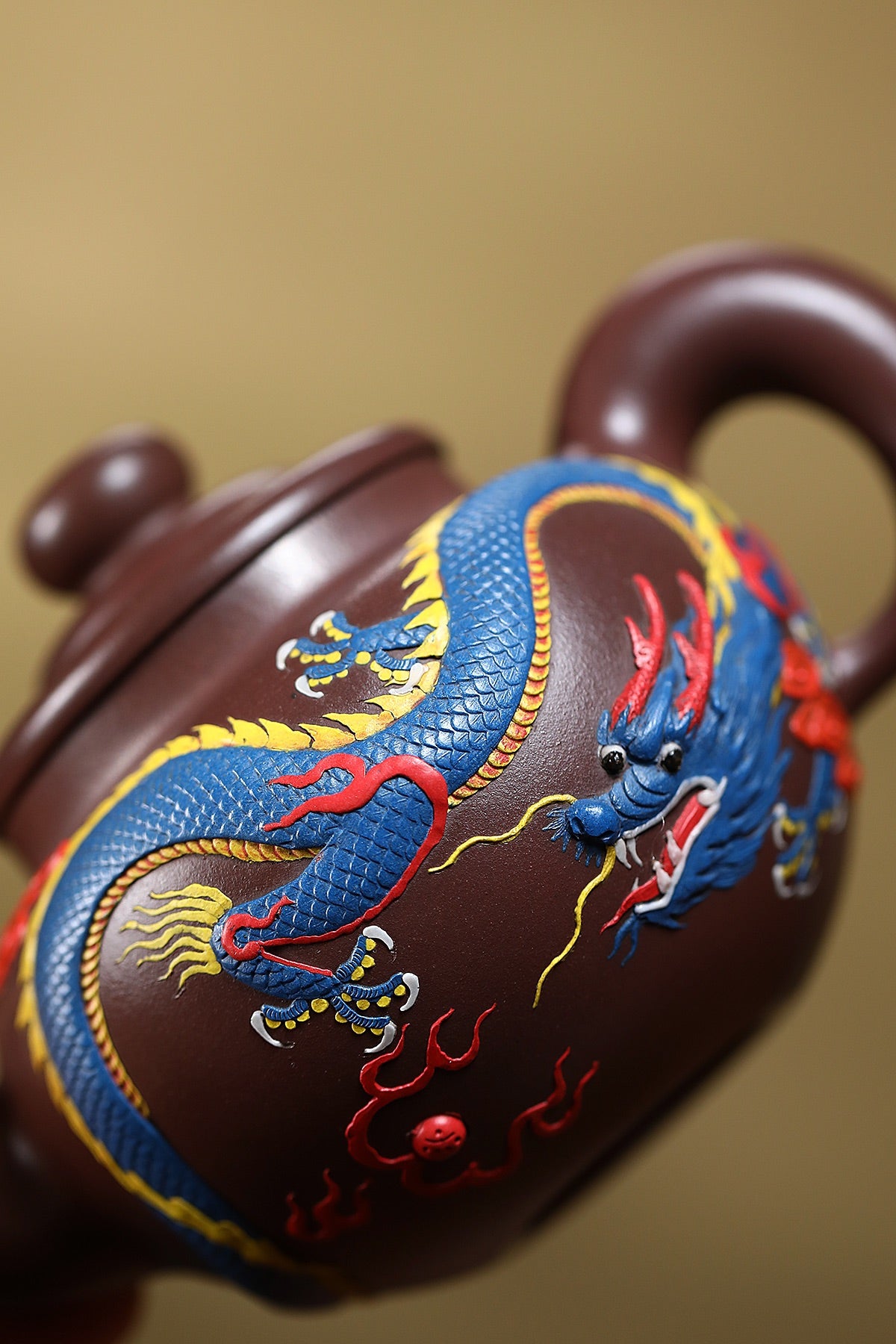 高级工艺美术师·范老师制《龙腾四海》全手工古法堆龙，极具收藏价值重器！ ——原矿优质老紫泥·260cc