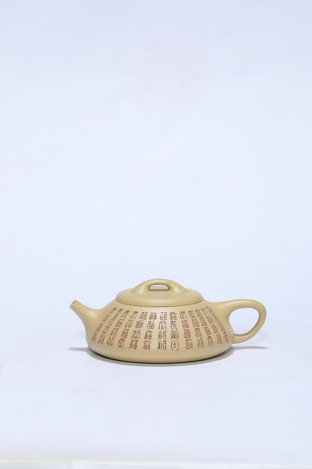 壶中百变，首推石瓢《百福石瓢》手工刻百福 ——原矿优质本山绿·200cc ——工艺美术师·吴竹伟
