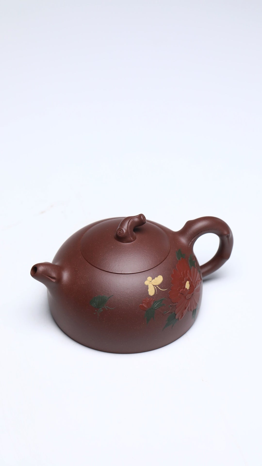 原矿紫砂好料好工·国工佳作《花开富贵》收藏重器！ ——原矿优质老紫泥·350cc ——工艺美术师·余老师